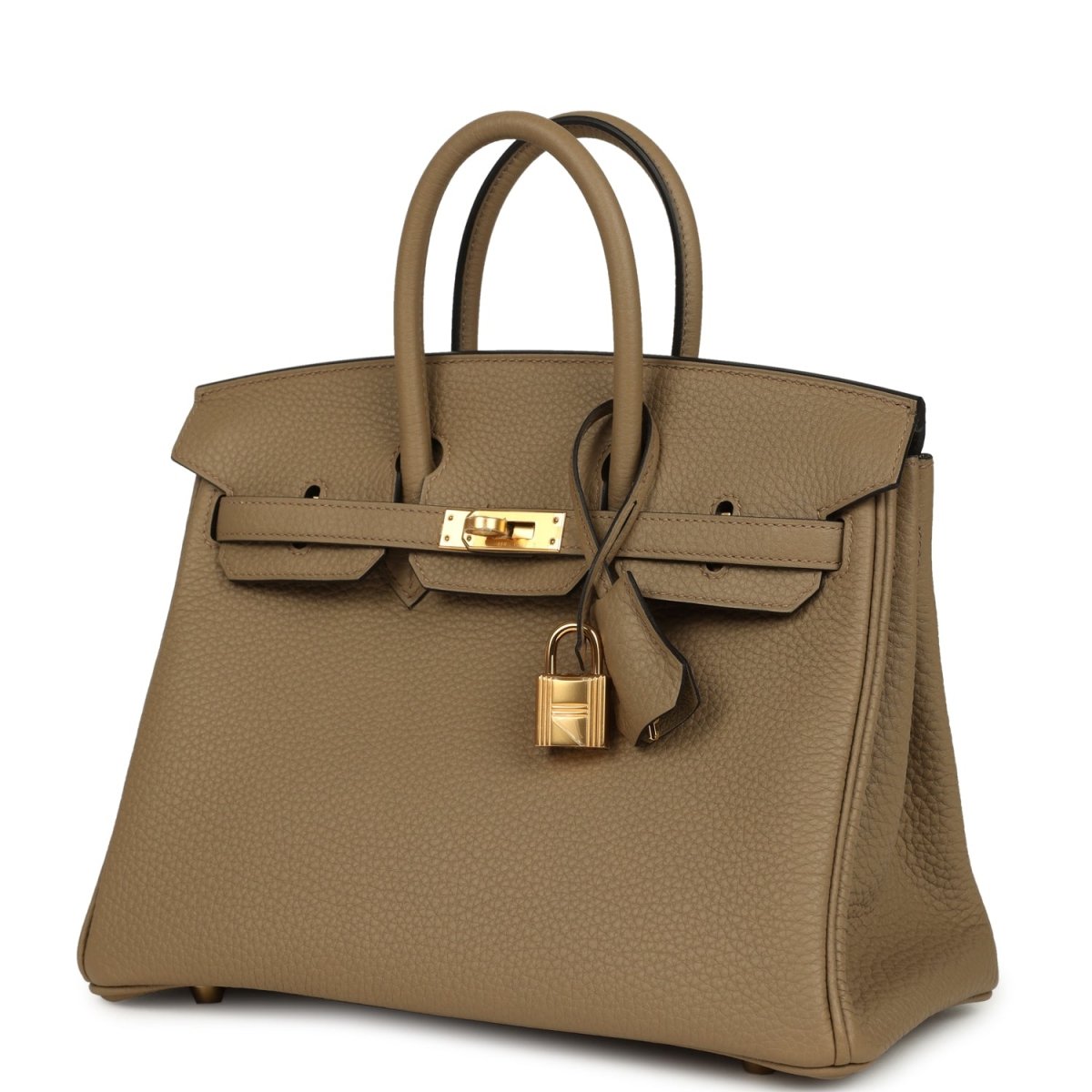 Hermes Birkin 25 Handbag Togo Leather Beige Marfa Gold Hardware - NEESTRA