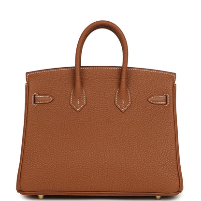 Hermes Birkin 25 Handbag Togo Leather Gold Hardware - NEESTRA