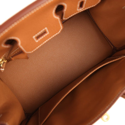 Hermes Birkin 25 Handbag Togo Leather Gold Hardware - NEESTRA