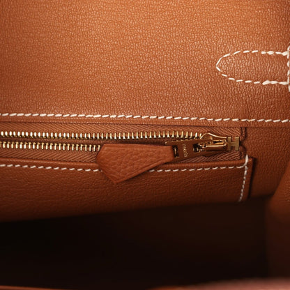 Hermes Birkin 25 Handbag Togo Leather Gold Hardware - NEESTRA