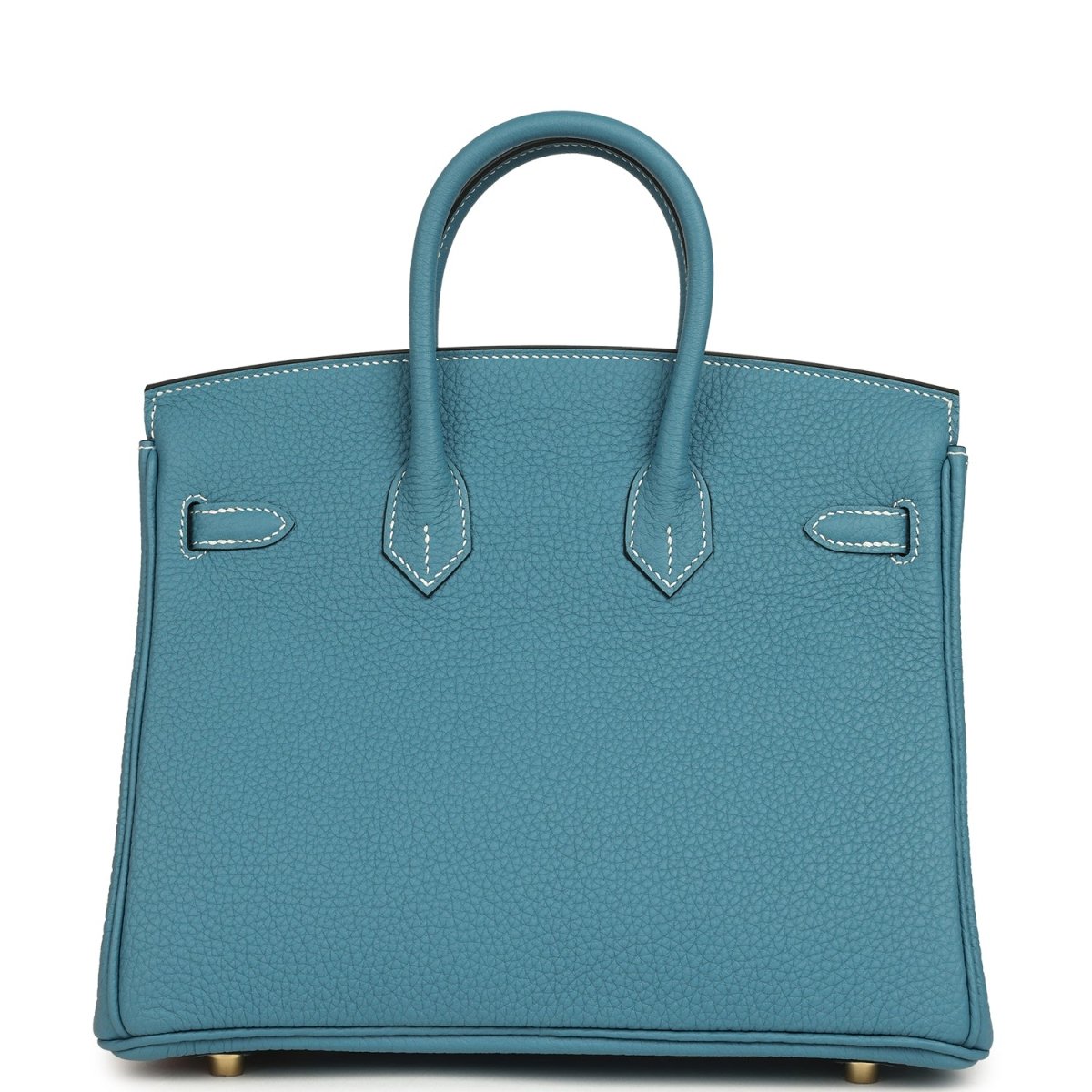 Hermes Birkin 25 Handbag Togo Leather Gold Hardware Blue Jean - NEESTRA