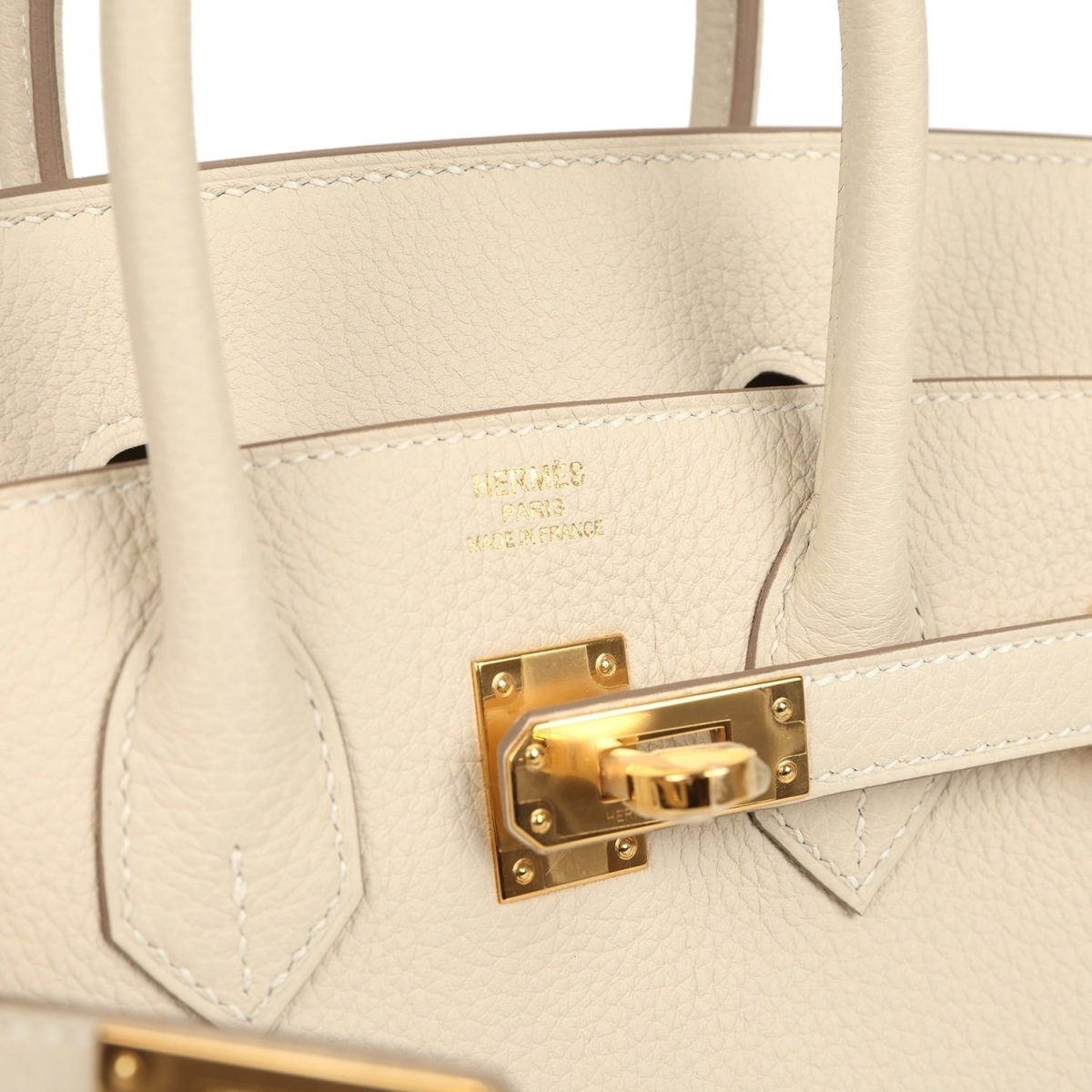 Hermès Birkin 25 Handbag Togo Leather Gold Hardware Craie - NEESTRA