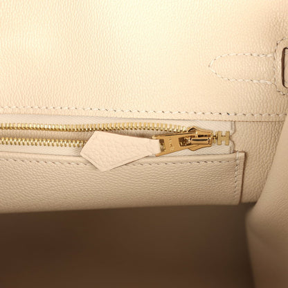 Hermès Birkin 25 Handbag Togo Leather Gold Hardware Craie - NEESTRA