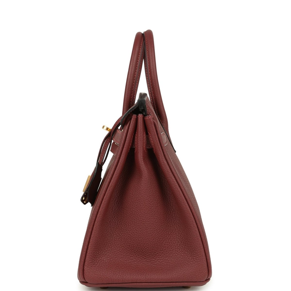 Hermes Birkin 25 Handbag Togo Leather Gold Hardware Rouge H - NEESTRA