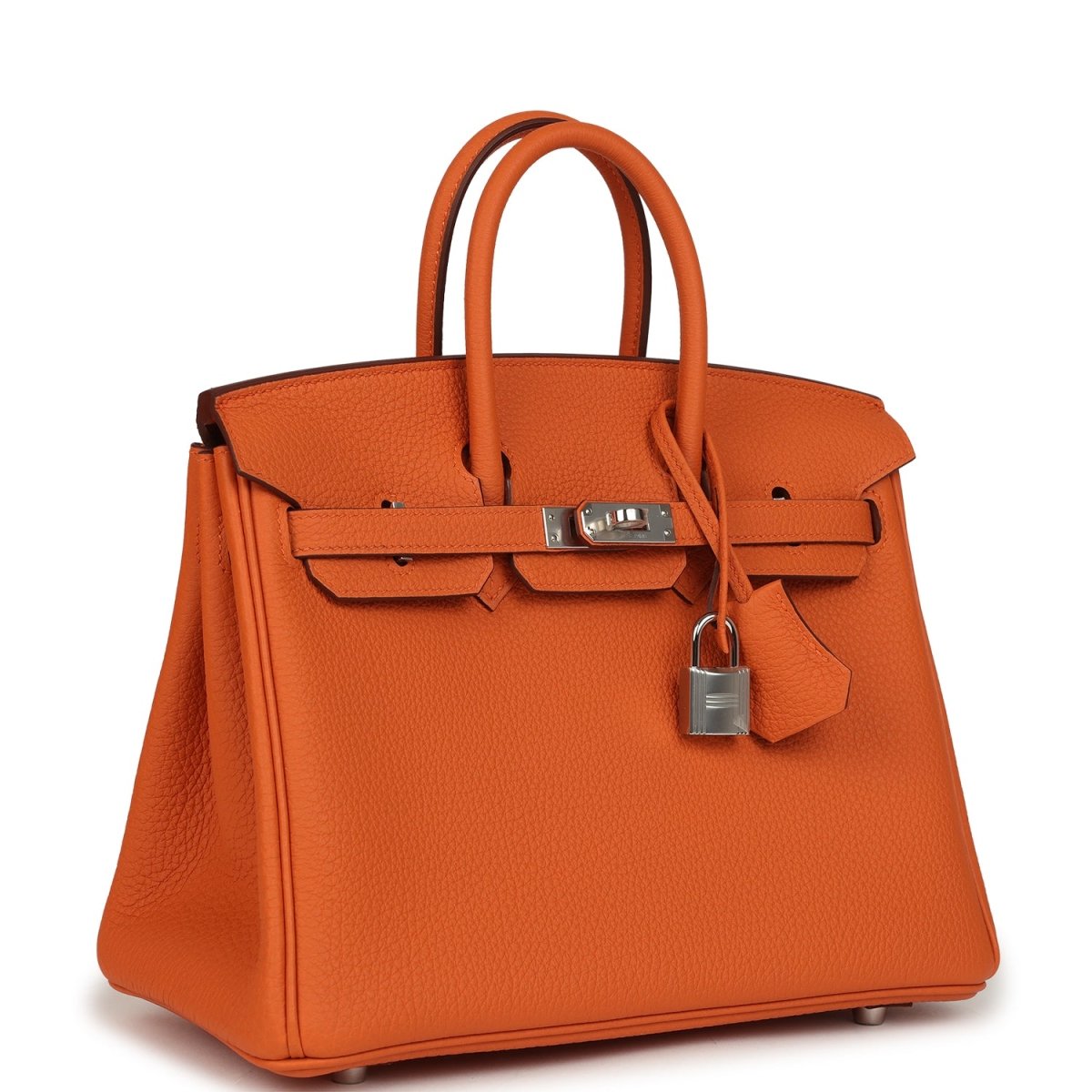 Hermes Birkin 25 Handbag Togo Leather Orange Palladium Hardware - NEESTRA