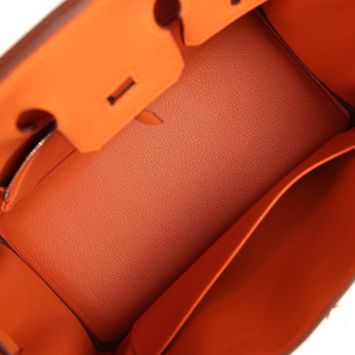 Hermes Birkin 25 Handbag Togo Leather Orange Palladium Hardware - NEESTRA