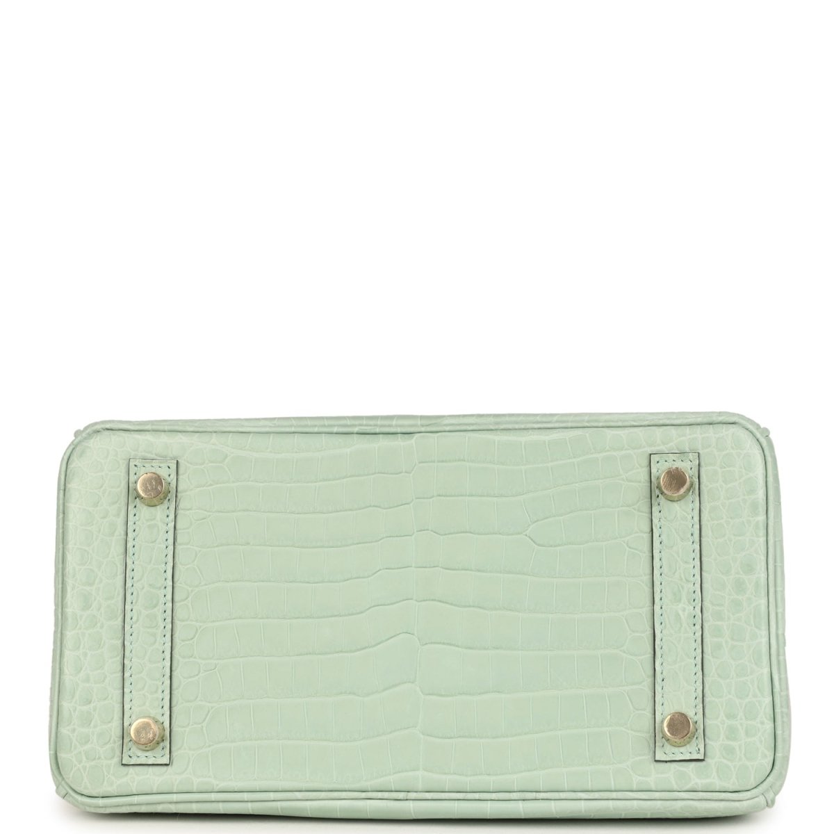 Hermes Birkin 25 Handbag Vert D'Eau Matte Porosus Crocodile Gold - NEESTRA