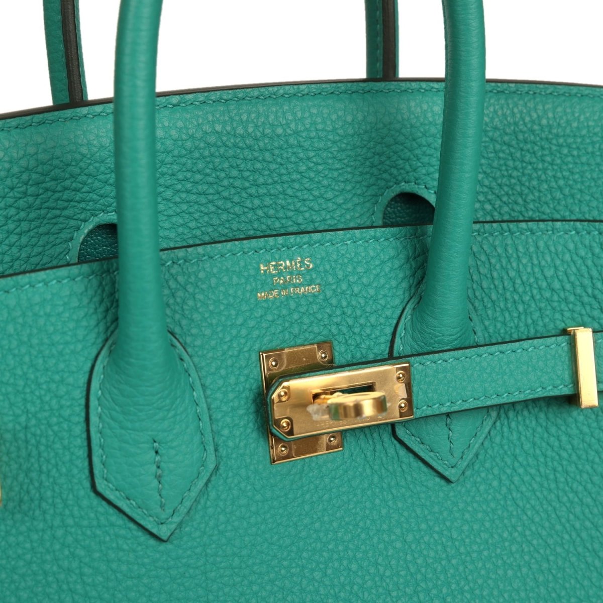Hermes Birkin 25 Handbag Vert Verone Togo Gold Hardware - NEESTRA