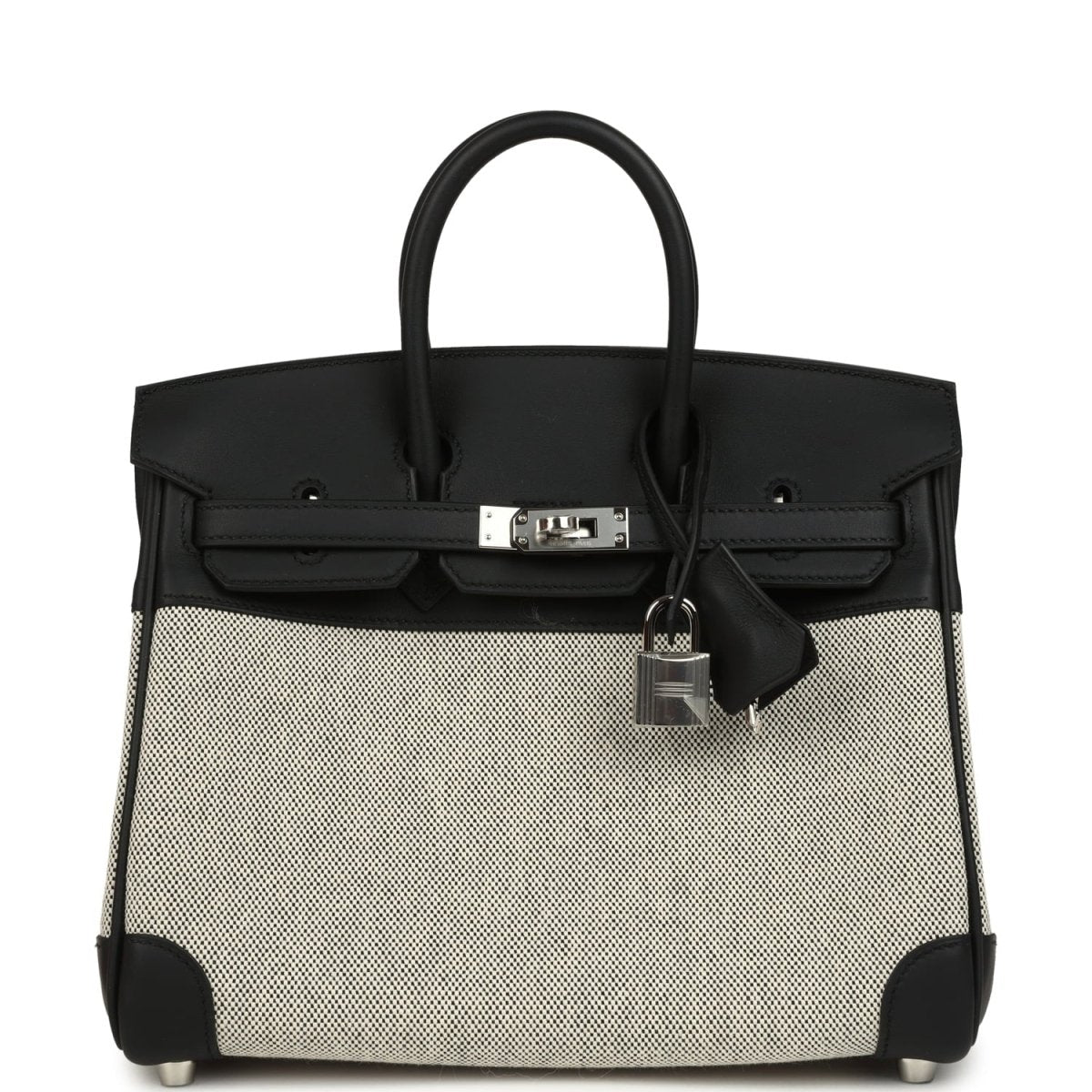 Hermes Birkin 25 Toile H and Swift Leather Handbag - NEESTRA