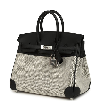 Hermes Birkin 25 Toile H and Swift Leather Handbag - NEESTRA