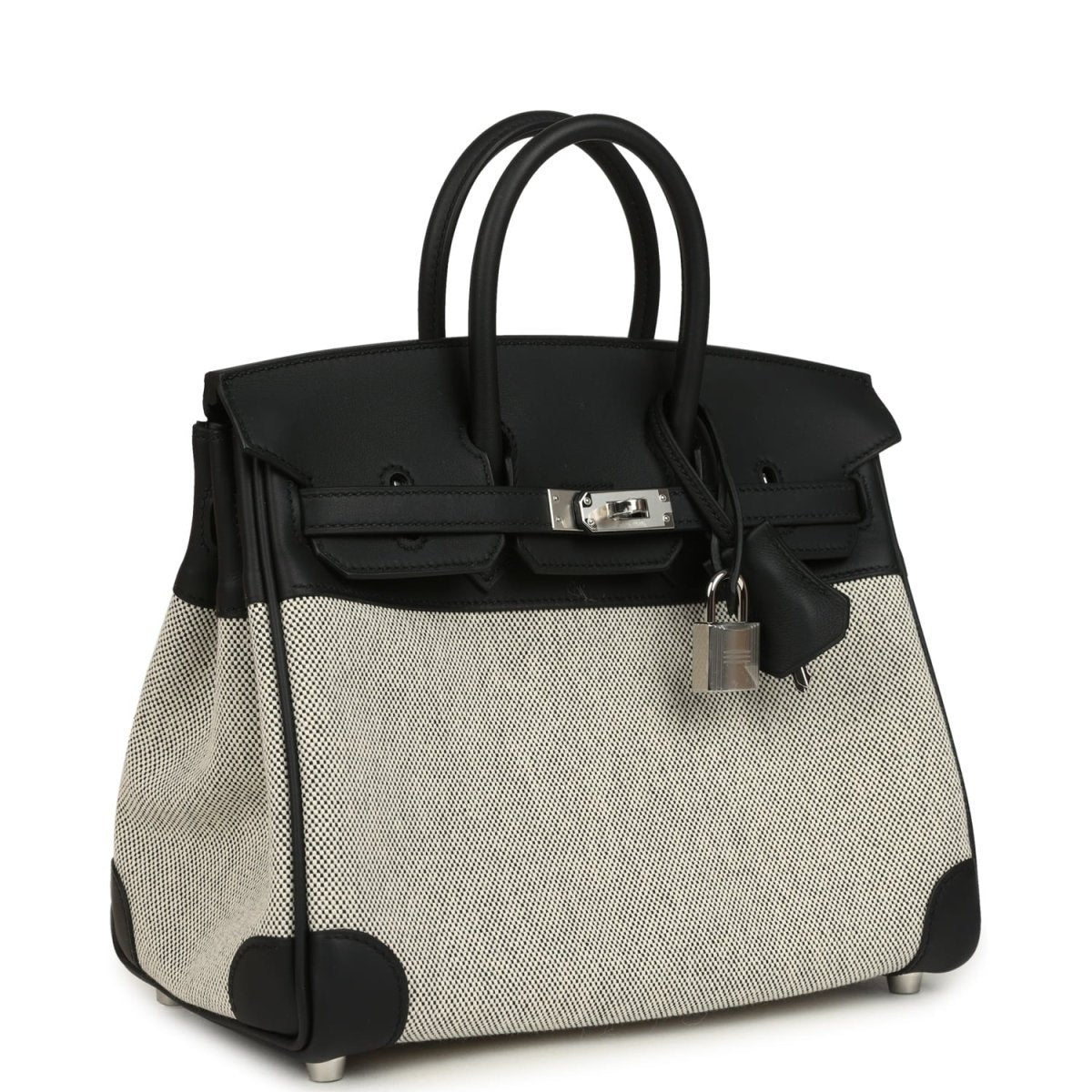 Hermes Birkin 25 Toile H and Swift Leather Handbag - NEESTRA