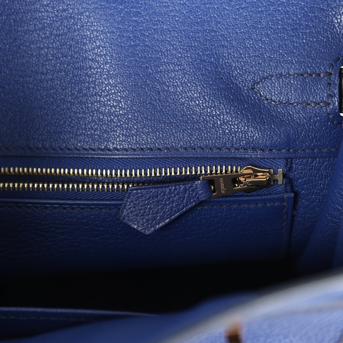 Hermes Birkin 25 Touch Handbag Bleu Saphir Alligator Rose Gold - NEESTRA