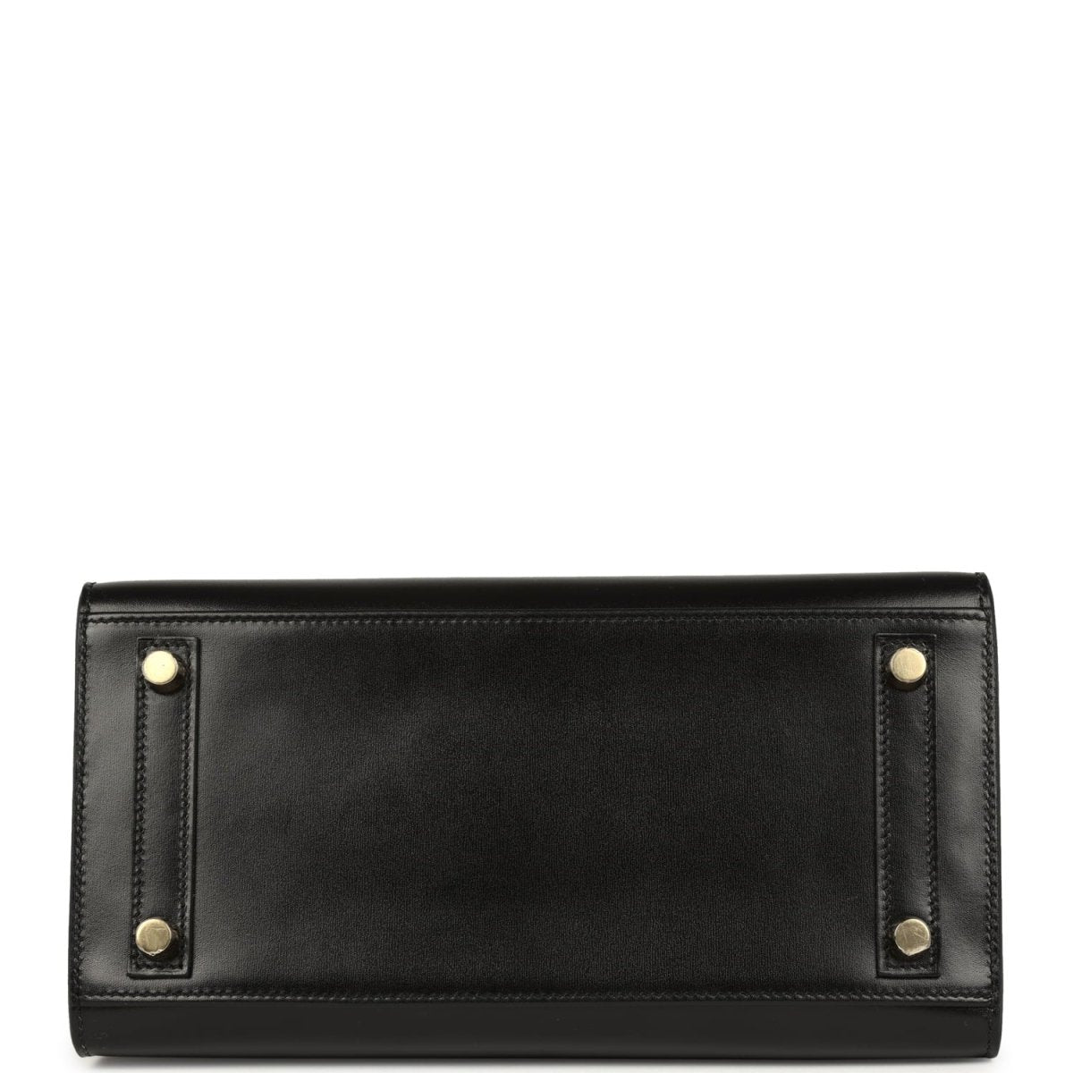 Hermes Birkin Sellier 25 Handbag Black Box Calfskin Gold Hardware - NEESTRA