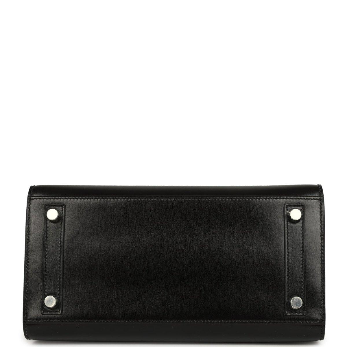 Hermes Birkin Sellier 25 Handbag Black Box Calfskin Palladium Hardware - NEESTRA