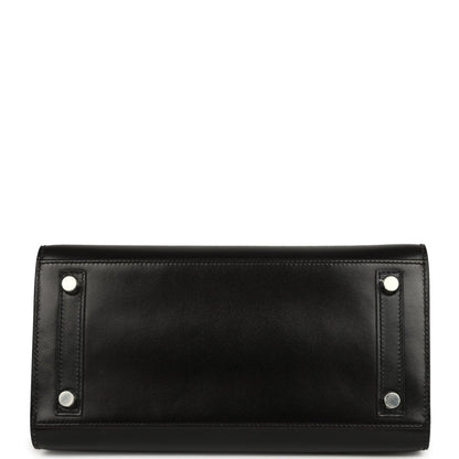 Hermes Birkin Sellier 25 Handbag Black Box Calfskin Palladium Hardware - NEESTRA