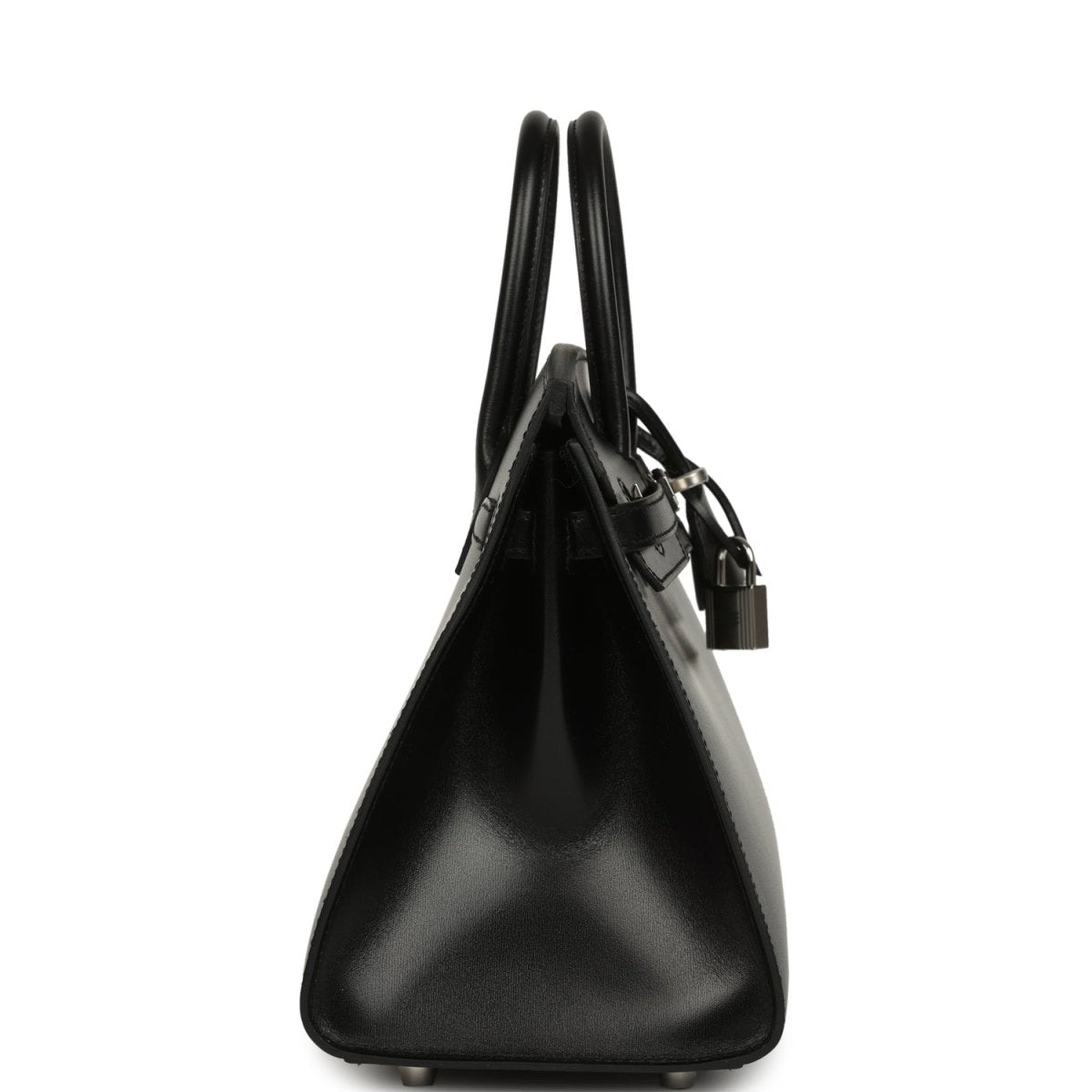 Hermes Birkin Sellier 25 Handbag Black Box Calfskin Palladium Hardware - NEESTRA
