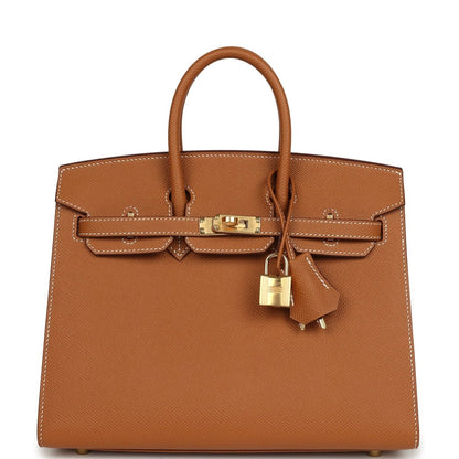 Hermes Birkin Sellier 25 Handbag Epsom Leather Gold Hardware - NEESTRA