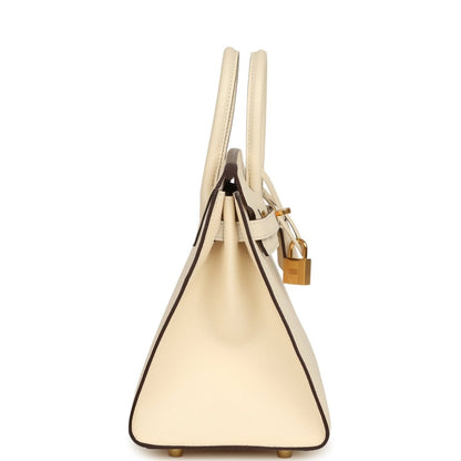 Hermes Birkin Sellier 25 Nata Epsom Leather Handbag Gold Hardware - NEESTRA