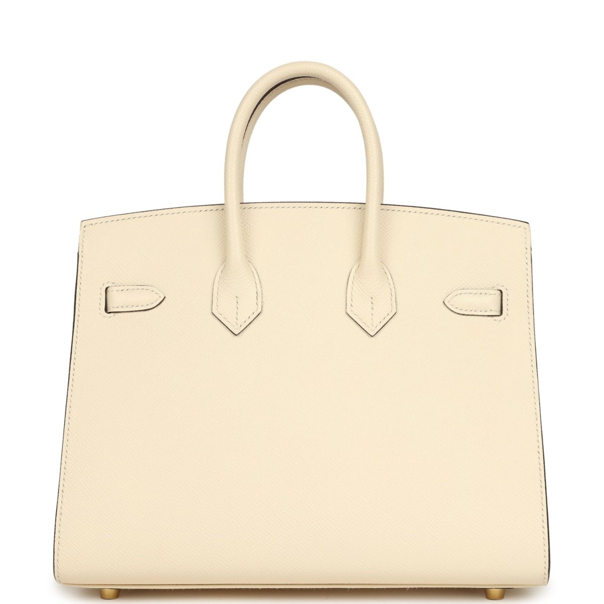 Hermes Birkin Sellier 25 Nata Epsom Leather Handbag Gold Hardware - NEESTRA