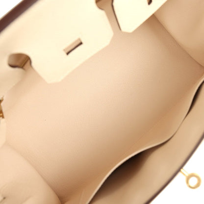 Hermes Birkin Sellier 25 Nata Epsom Leather Handbag Gold Hardware - NEESTRA
