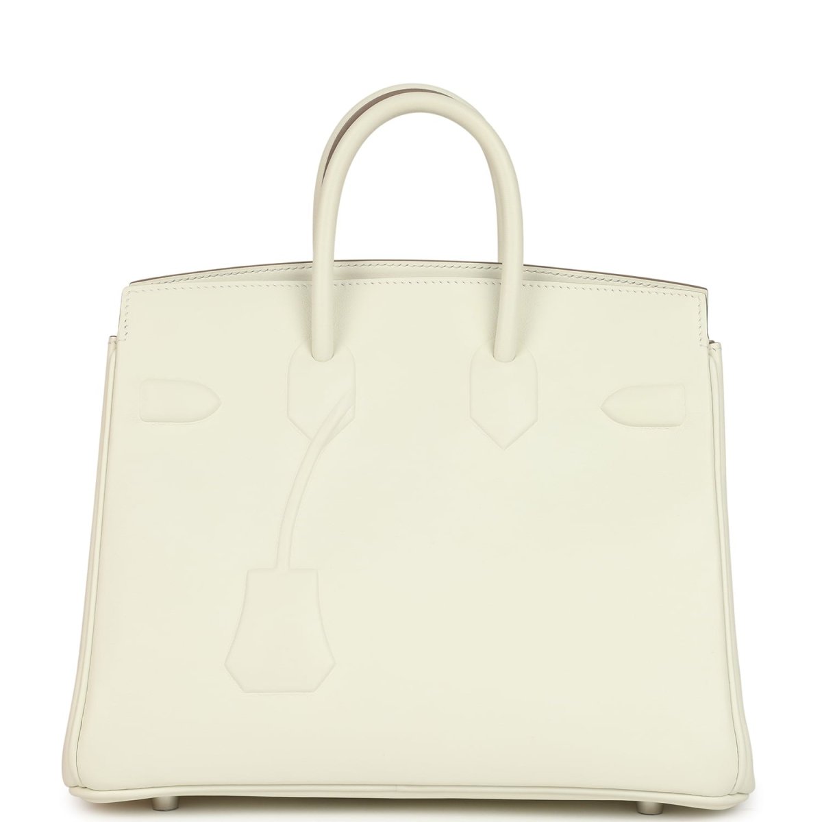 Hermes Birkin Shadow 25 Handbag Mushroom Swift Leather Palladium Hardware - NEESTRA