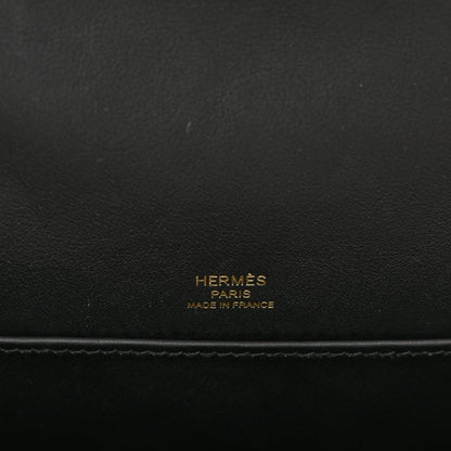 HERMES Chevre Mysore Geta Black Crossbody Bag - NEESTRA