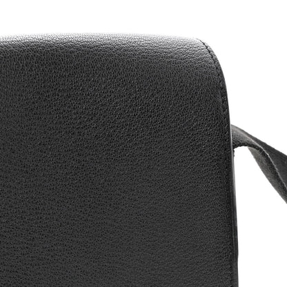 Hermes Chevre Mysore Geta Crossbody Messenger Bag Black - NEESTRA