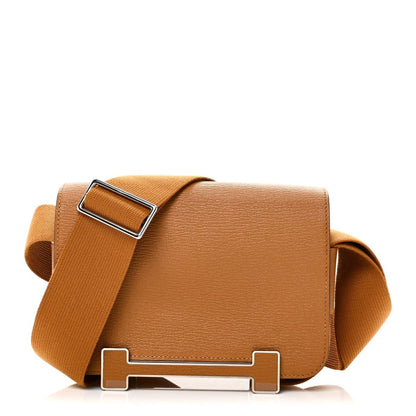 Hermes Chevre Mysore Geta Messenger Bag Caramel - NEESTRA