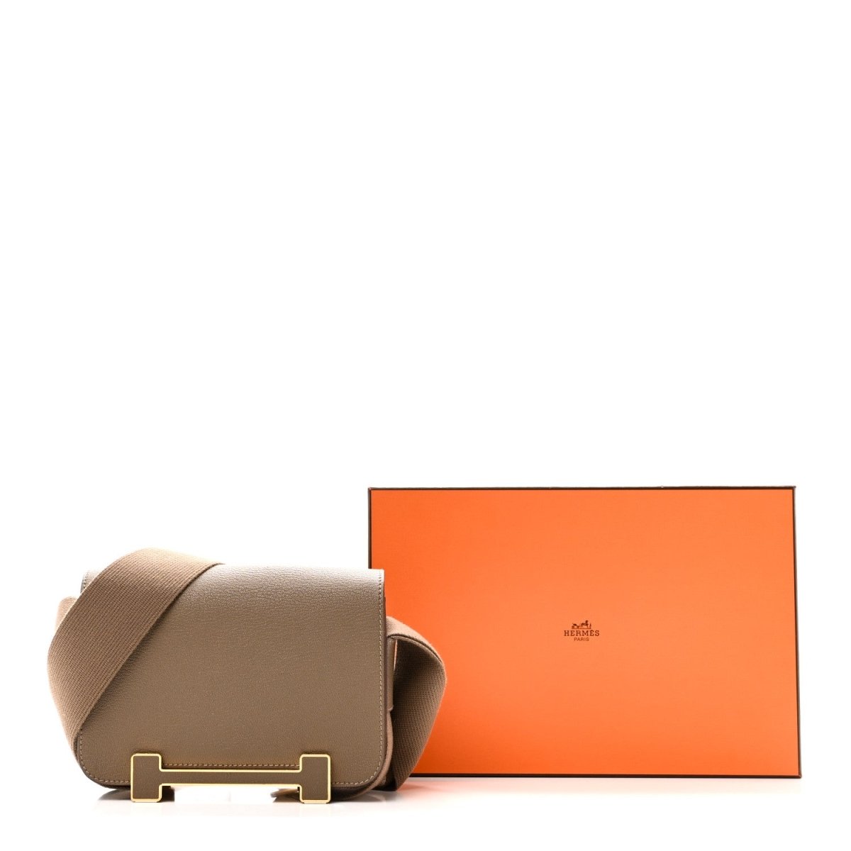 Hermes Chevre Mysore Geta Messenger Bag Etoupe - NEESTRA