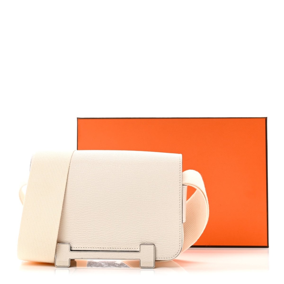 Hermes Chevre Mysore Geta Messenger Bag Nata Goatskin Leather - NEESTRA