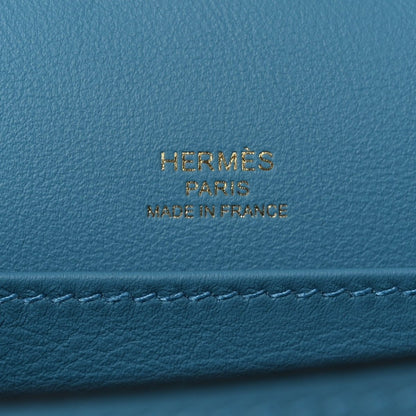 Hermes Chevre Mysore Geta New Bleu Jean Messenger Bag - NEESTRA