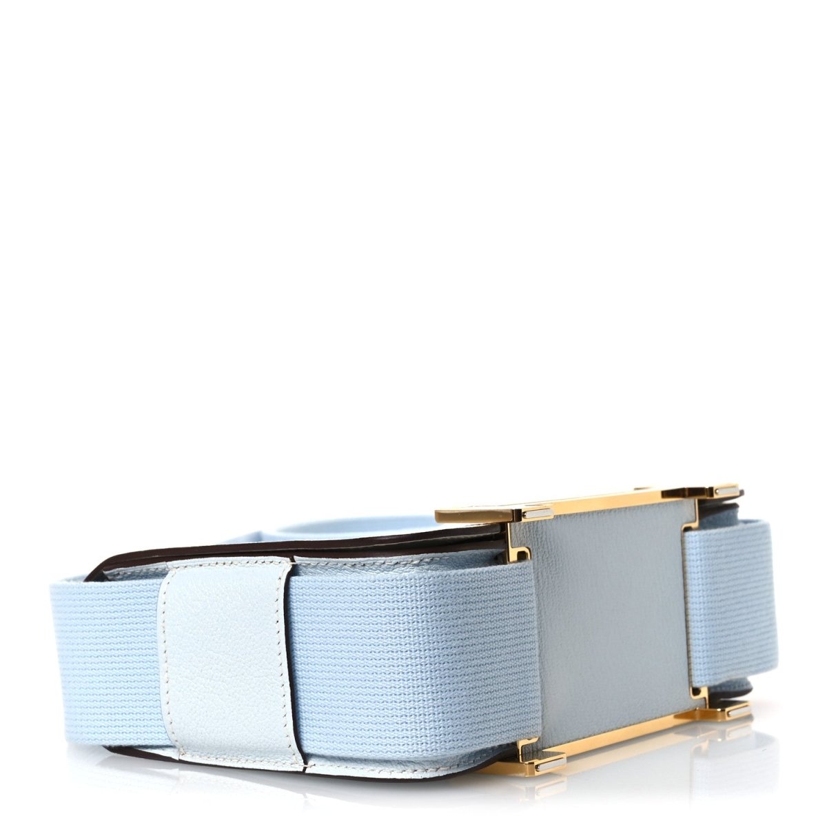 Hermes Chevre Mysore Verso Geta Leather Crossbody Bleu Brume Nata - NEESTRA