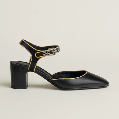 Hermès Kamilla 60 Mary Jane Pump in Goatskin & Nappa Leather