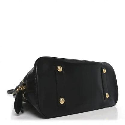 Louis Vuitton Black Lambskin Malletage Alma PM Quilted Handbag - NEESTRA