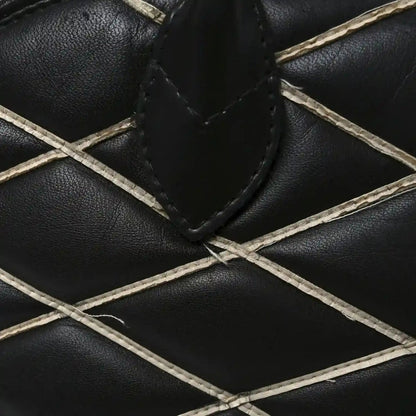 Louis Vuitton Black Lambskin Malletage Alma PM Quilted Handbag - NEESTRA