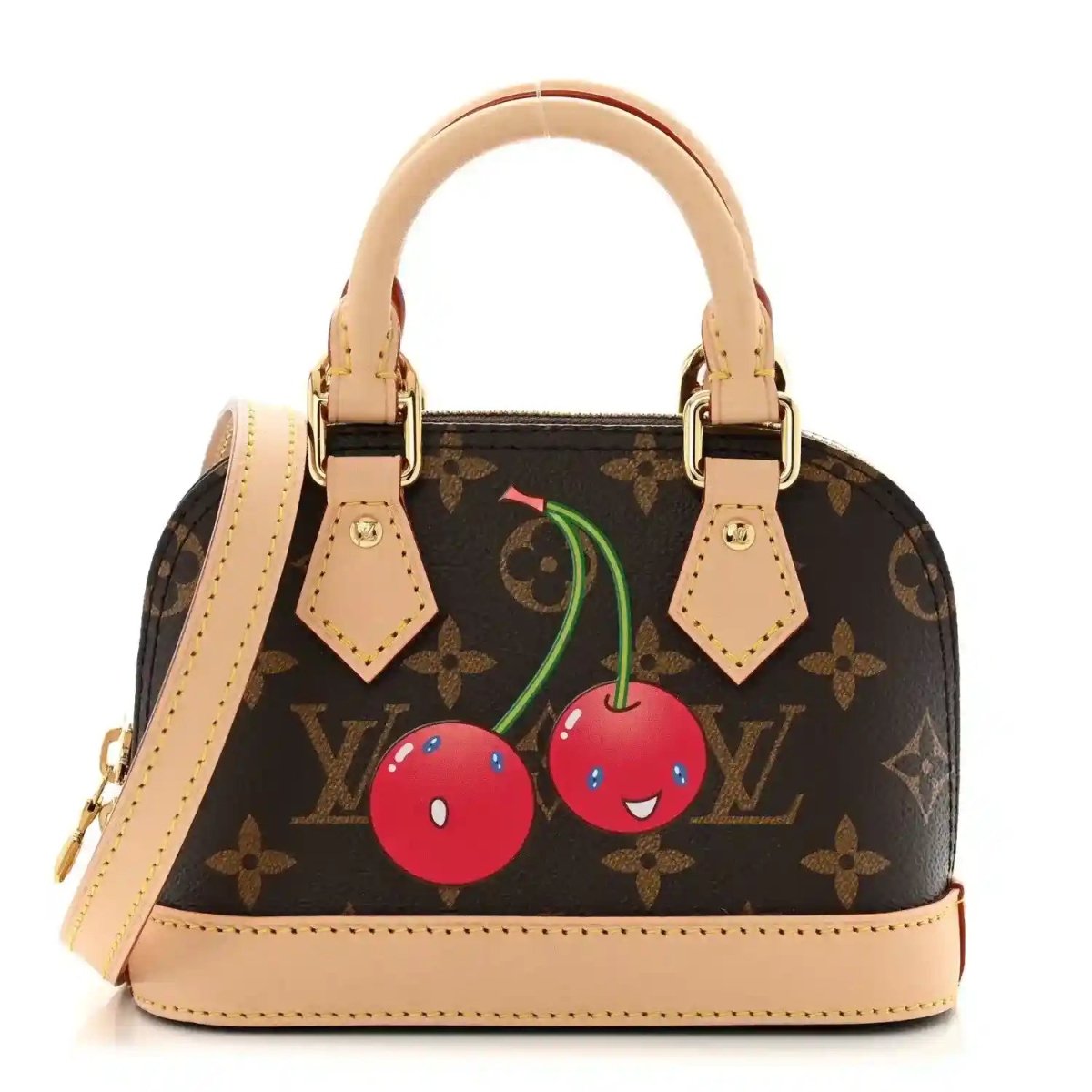 Louis Vuitton Monogram Cerises Nano Alma Mini Tote Handbag - NEESTRA