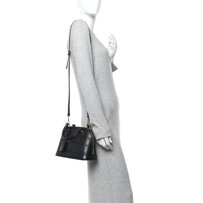 Louis Vuitton Monogram Ink Alma BB Black Embossed Calfskin Handbag - NEESTRA