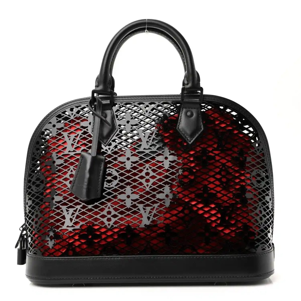 Louis Vuitton Patent Calfskin Laced Monogram Alma PM Black Handbag - NEESTRA
