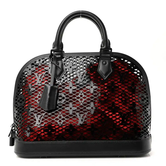 Louis Vuitton Patent Calfskin Laced Monogram Alma PM Black Handbag - NEESTRA