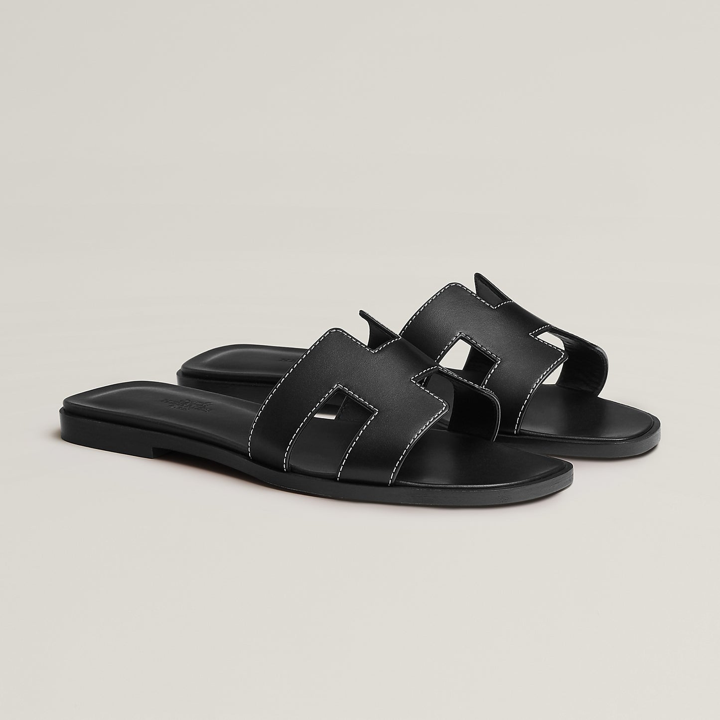 Hermès Oran Sandal in Box Calfskin Leather