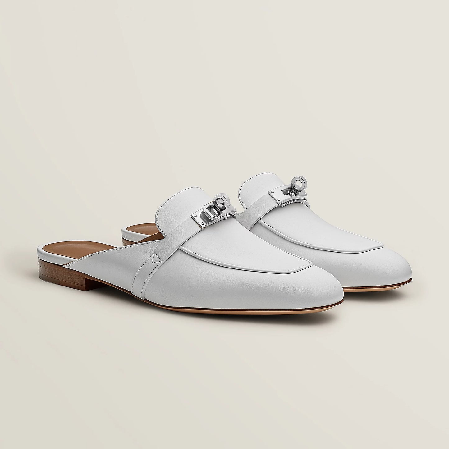 Hermès Oz Goatskin Kelly Buckle Mule