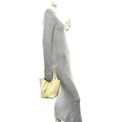 Picotin Lock 18 PM Handbag Two-Tone Calfskin Leather Jaune Milton Vert Vertigo - NEESTRA