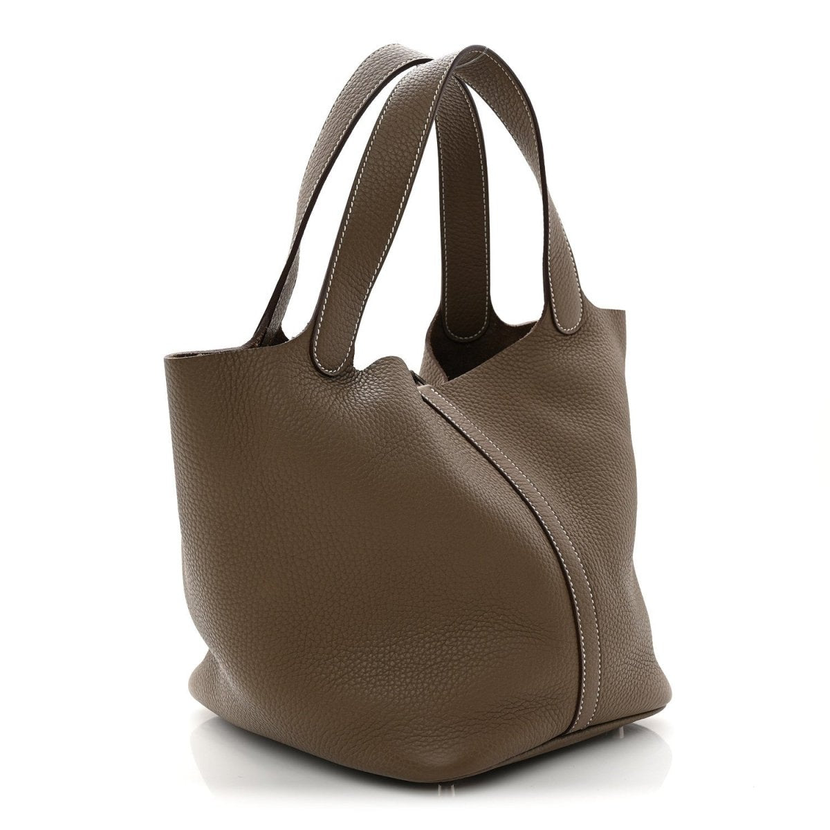Picotin Lock 22 MM Bucket Bag Clemence Calfskin Etoupe - NEESTRA