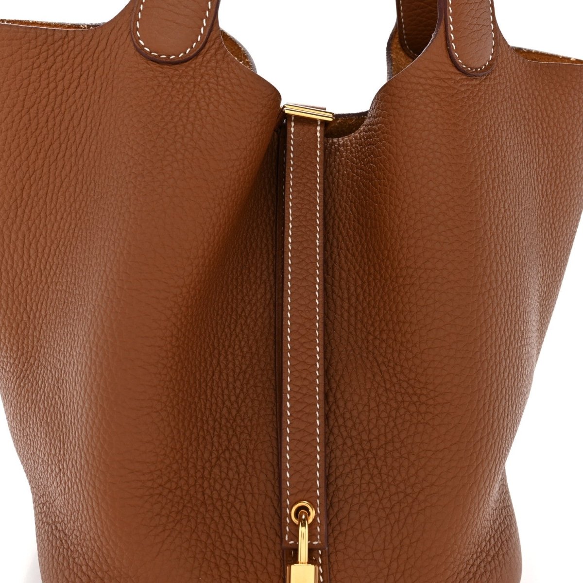 Picotin Lock 22 MM Taurillon Clemence Leather Tote Gold - NEESTRA