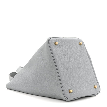 Picotin Lock 22 MM Tote Bag Clemence Calfskin Leather Gris Pantin - NEESTRA
