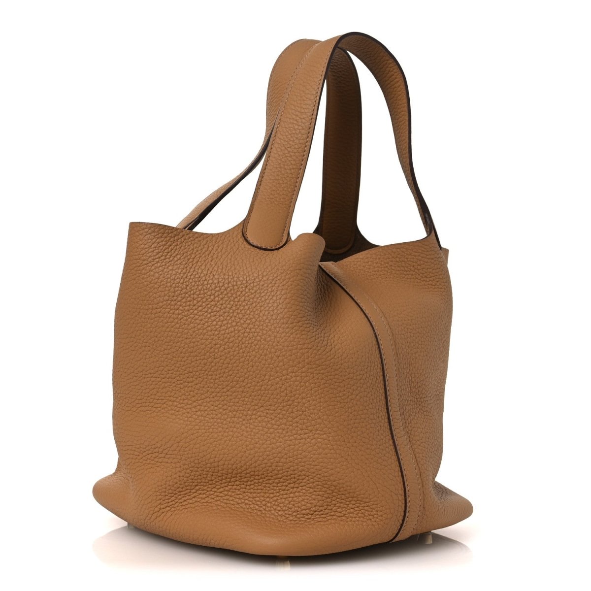 Picotin Lock 22 MM Tote Bag Taurillon Clemence Leather Biscuit - NEESTRA