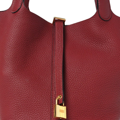 Picotin Lock 22 MM Tote Clemence Leather Rouge H - NEESTRA
