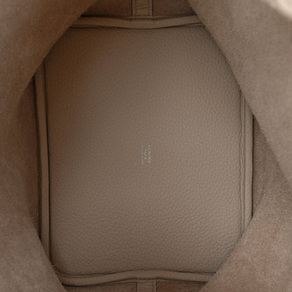 Picotin Lock 22mm Taurillon Clemence Leather Bucket Bag Beton - NEESTRA