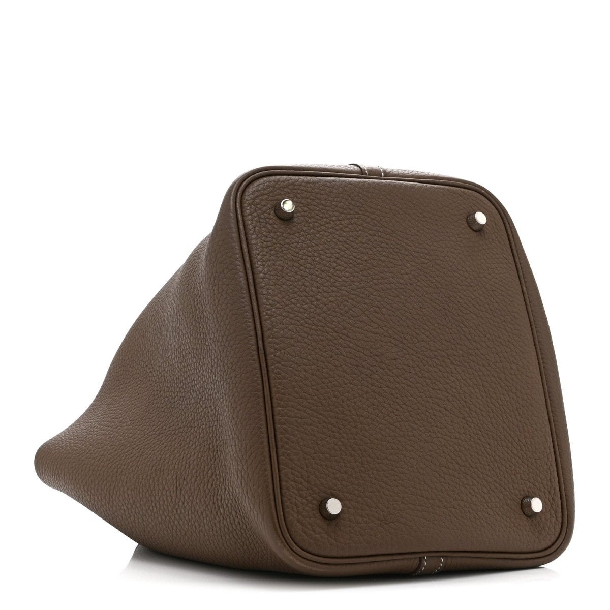 Picotin Lock Tote Bag Taurillon Clemence Leather 22cm Etoupe - NEESTRA