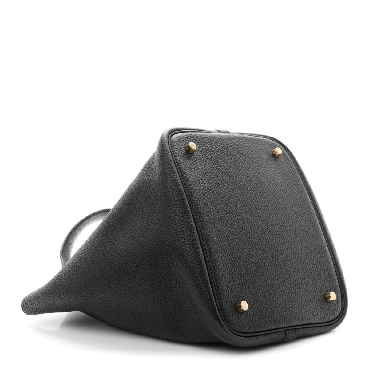 Taurillon Clemence Picotin Lock 22 MM Black Tote - NEESTRA